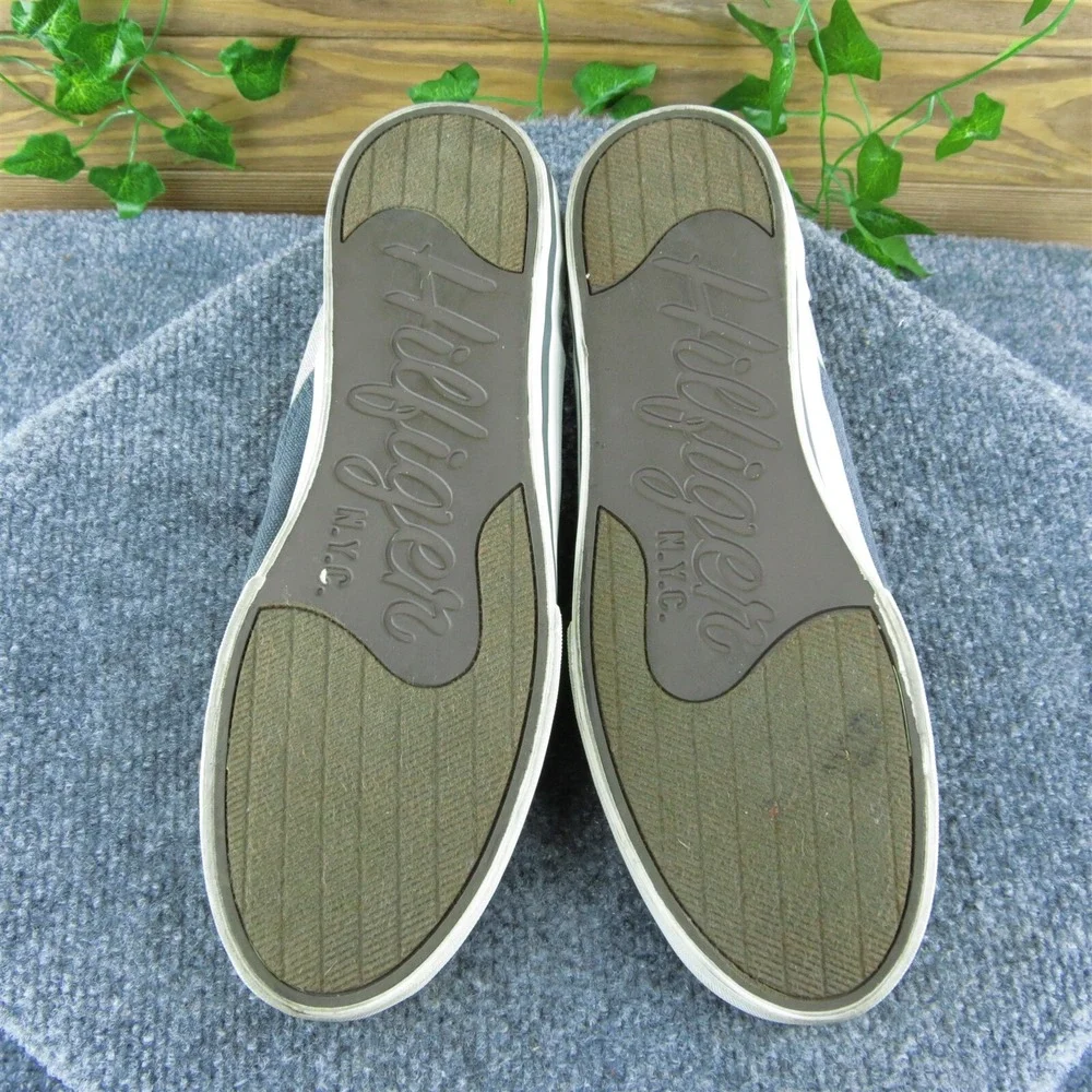 Tommy Hilfiger Men Sneaker‎ Shoes Gray Textile Lace Up Size 9.5 Medium